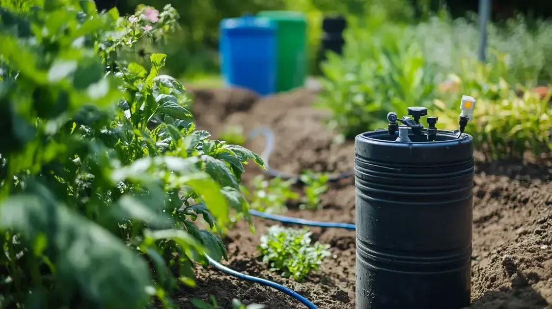 Irrigação inteligente para jardinagem econômica